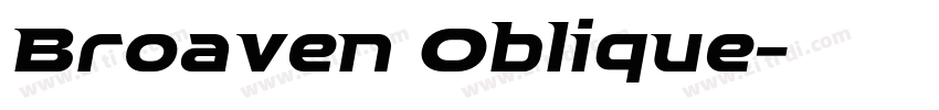Broaven Oblique字体转换